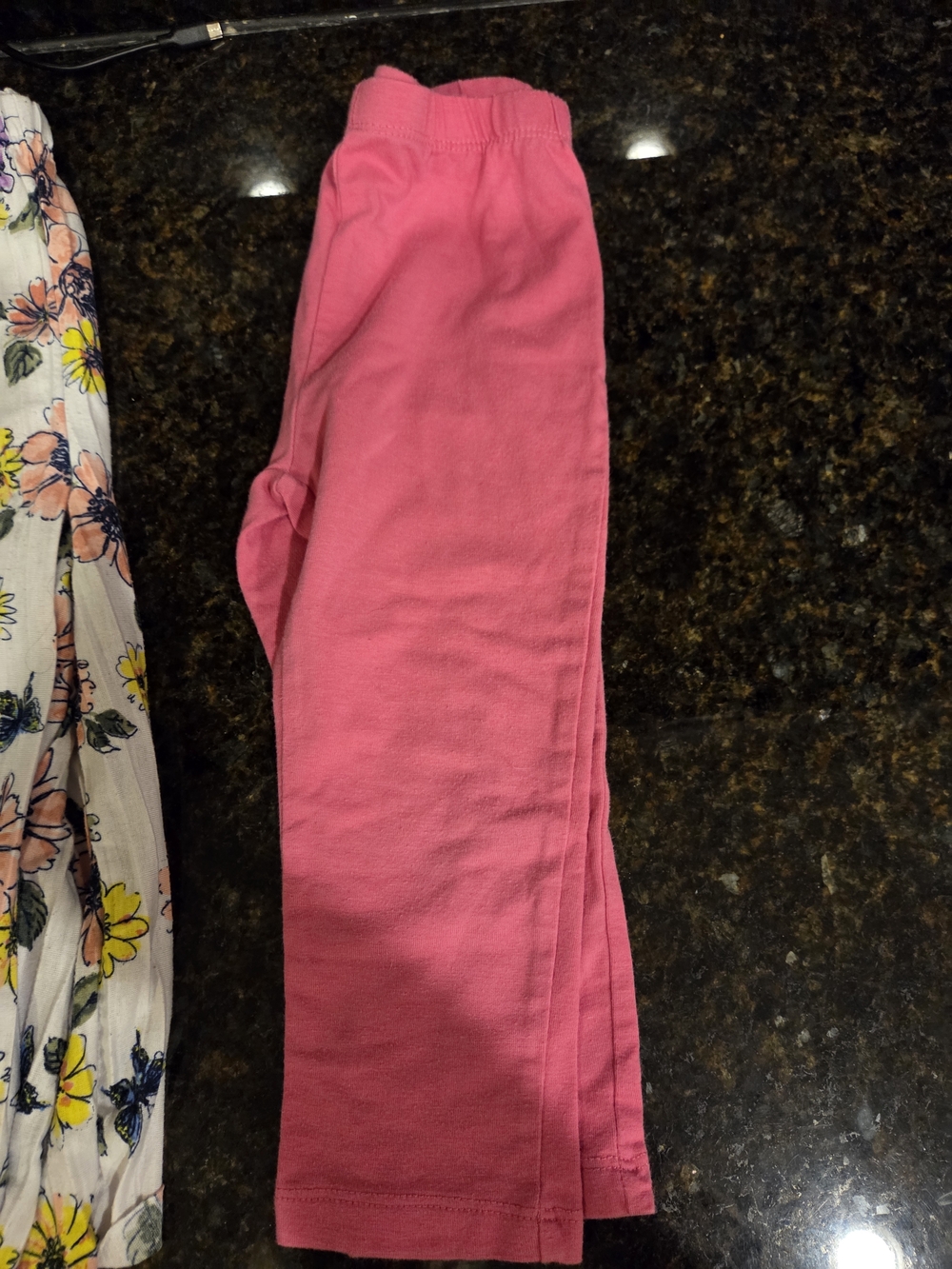 Girls' Pink Knit Leggings - Brand Unknown